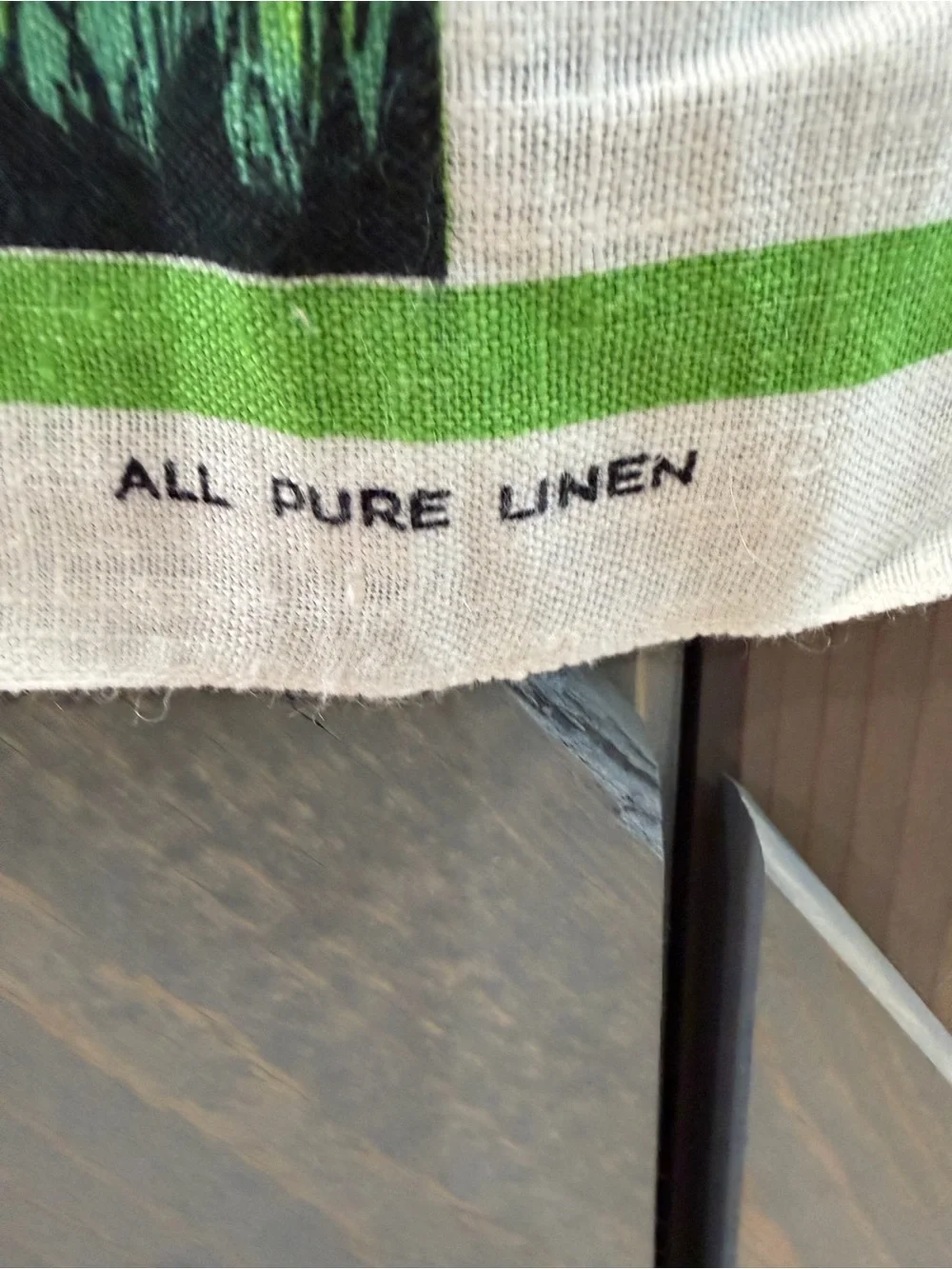 Vintage Ireland Pure Linen Tea Towel Map Blarney Castle Bankmore Made in Ireland